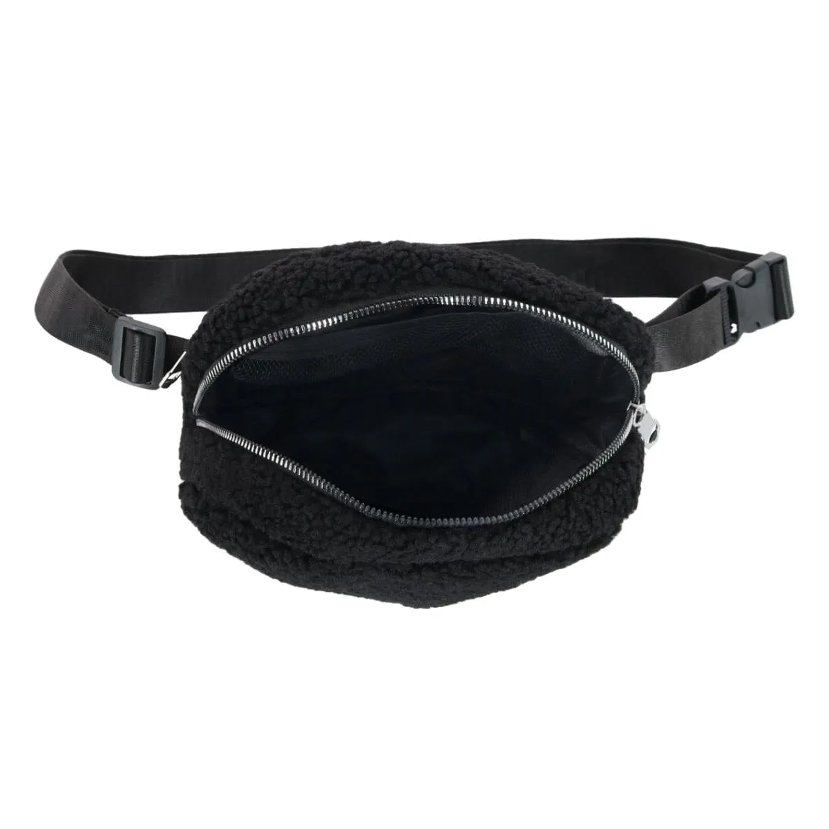 CTM® Unisex Sherpa Waistpack with Adjustable Strap