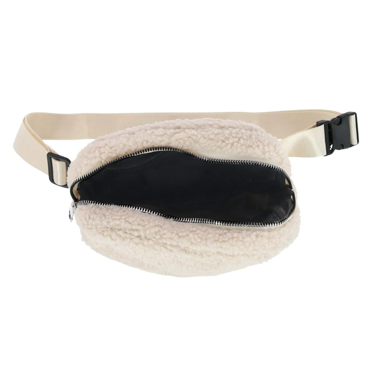 CTM® Unisex Sherpa Waistpack with Adjustable Strap