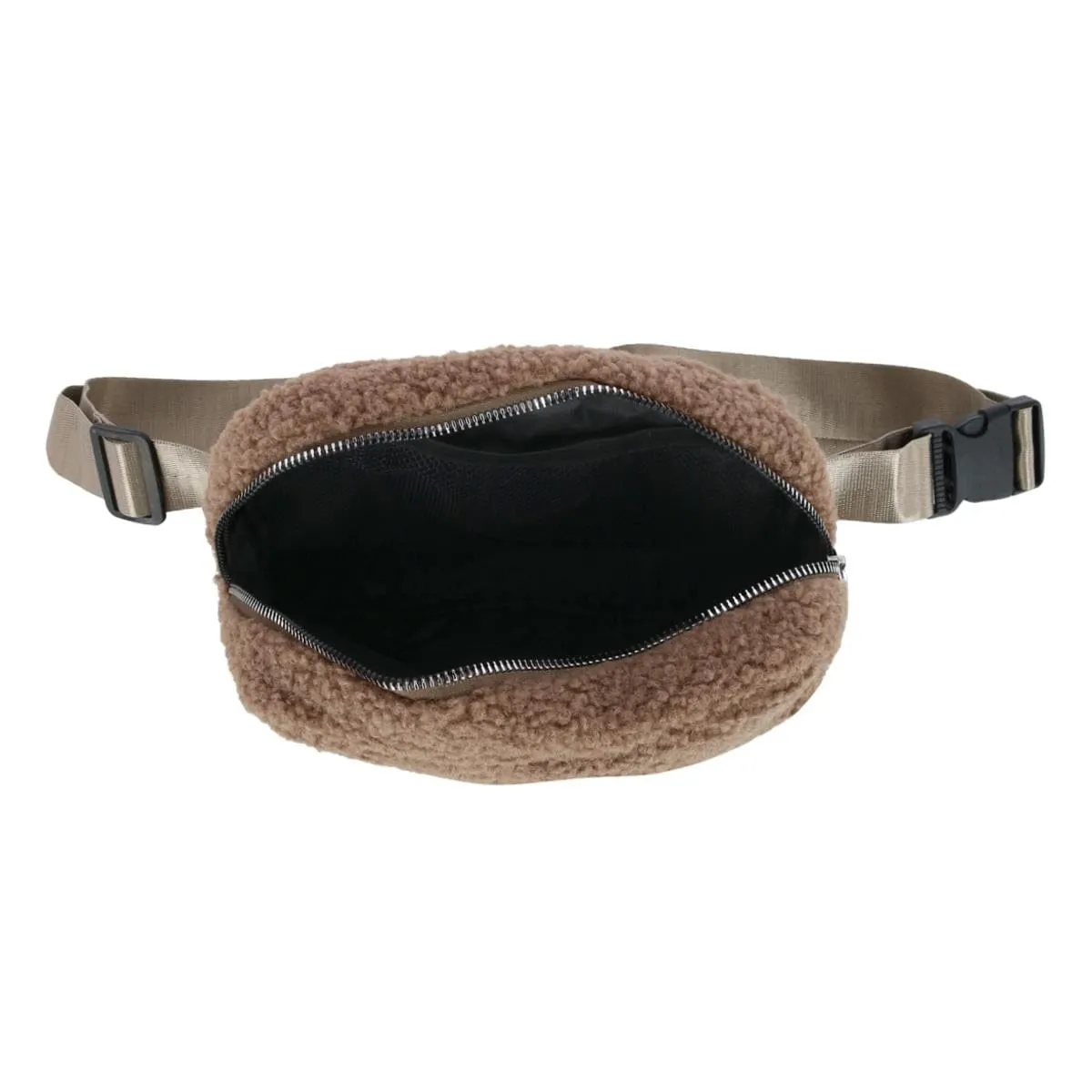 CTM® Unisex Sherpa Waistpack with Adjustable Strap