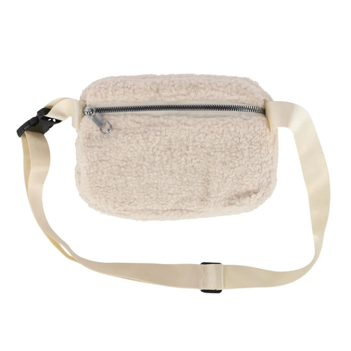 CTM® Unisex Sherpa Waistpack with Adjustable Strap