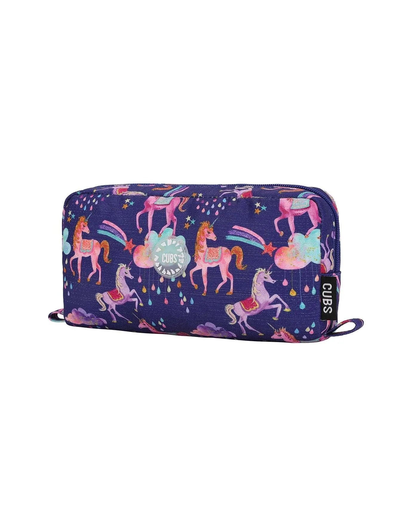 Cubs Navy Blue Baby Unicorn Glittery Pencil Case