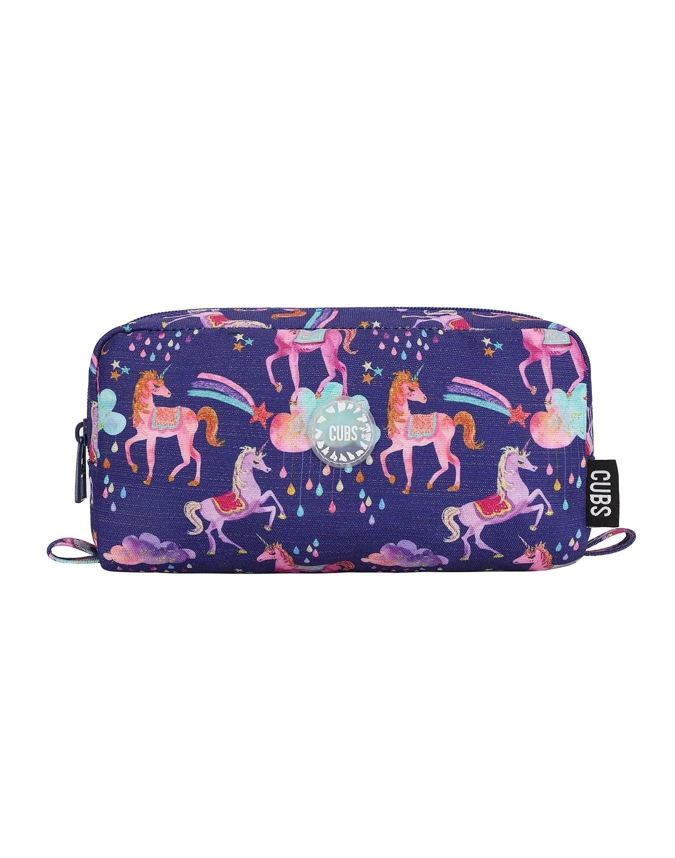 Cubs Navy Blue Baby Unicorn Glittery Pencil Case