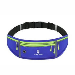 CWILKES MF-008 Outdoor Sports Fitness Waterproof Waist Bag Phone Pocket, Style: Four Pockets(Blue)