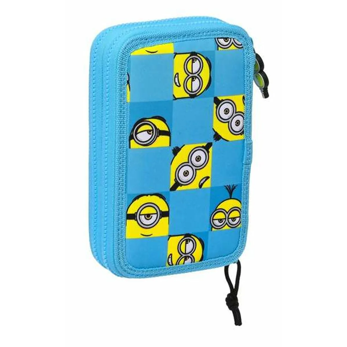 Double Pencil Case Minions Minionstatic Blue 12,5 x 19,5 x 4 cm