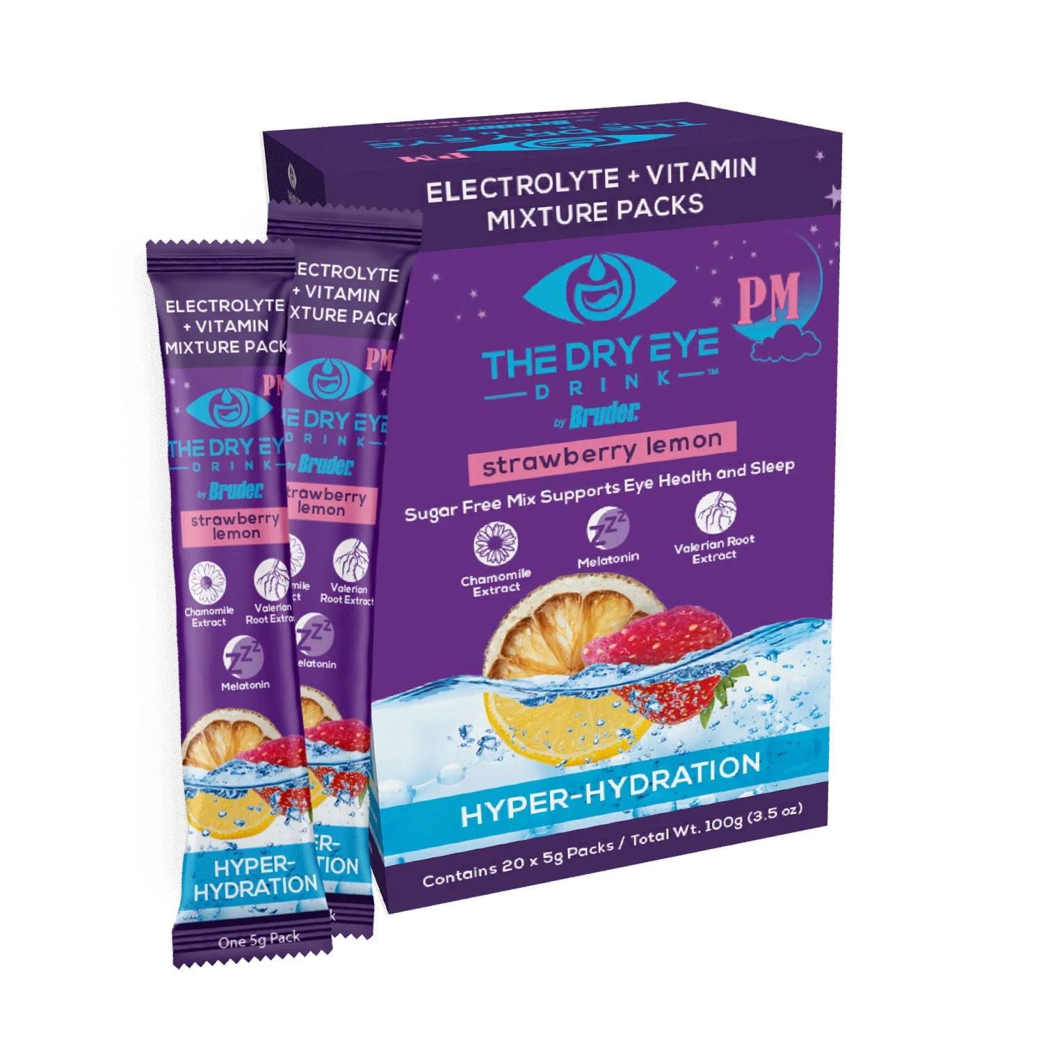 Dry Eye Drink PM - Strawberry Lemonade Flavor