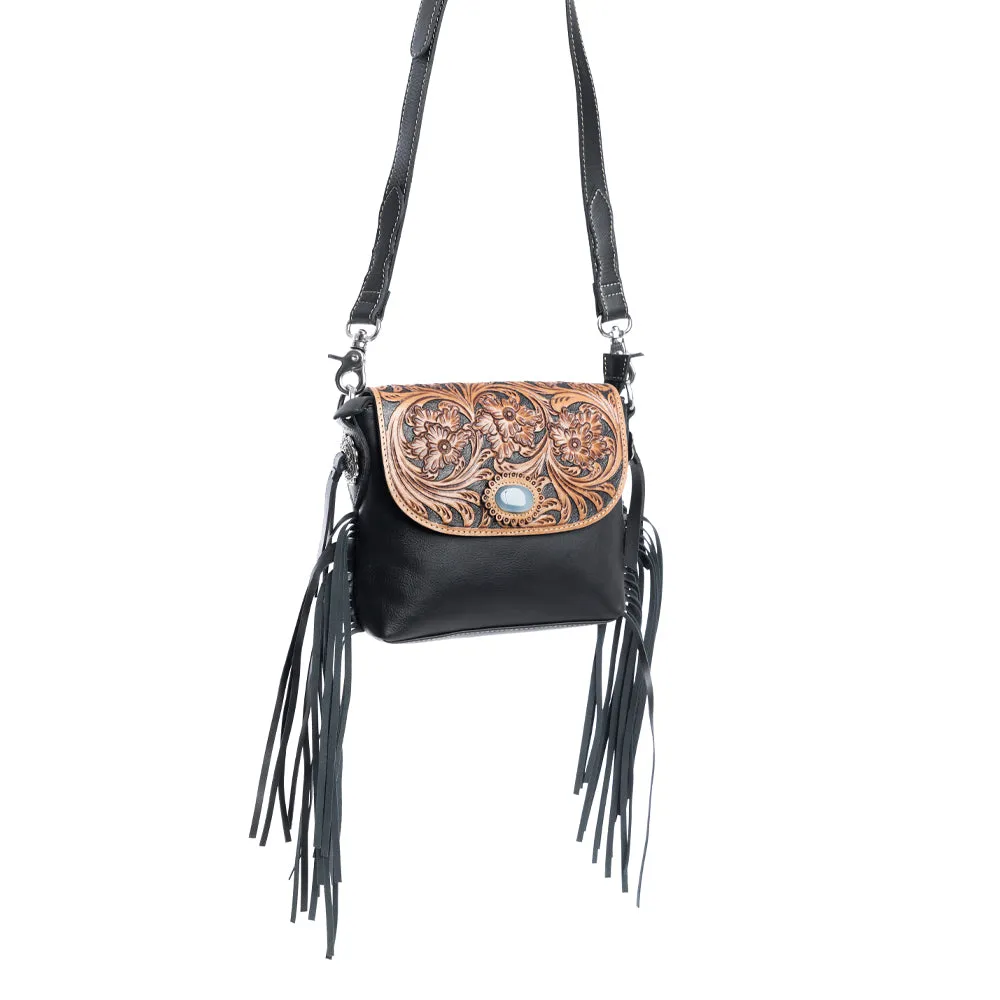 Ebony Delight Hand-Tooled Bag