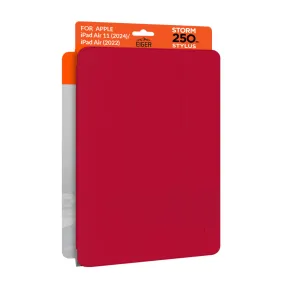 Eiger Storm 250m Stylus Case for iPad Air 11 (2024)/ Air (2022) in Red in Retail Sleeve