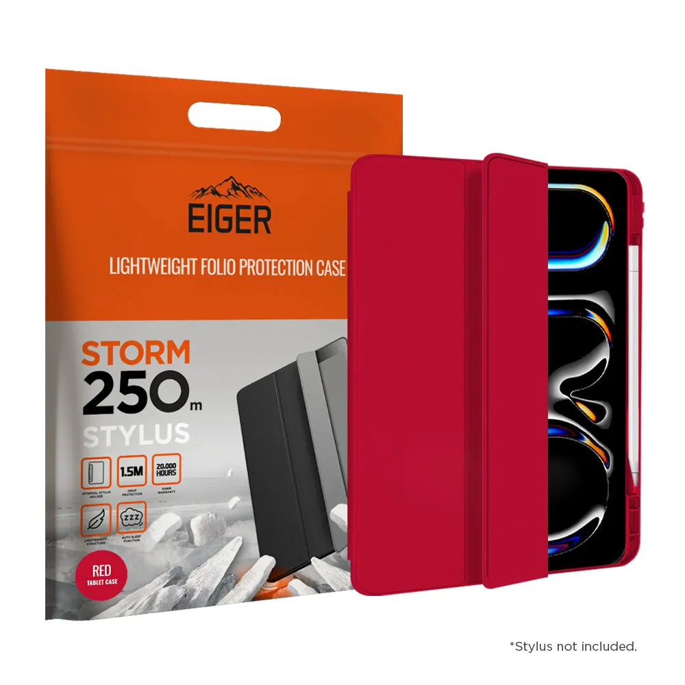 Eiger Storm 250m Stylus Case for iPad Pro 11 (2024) in Red