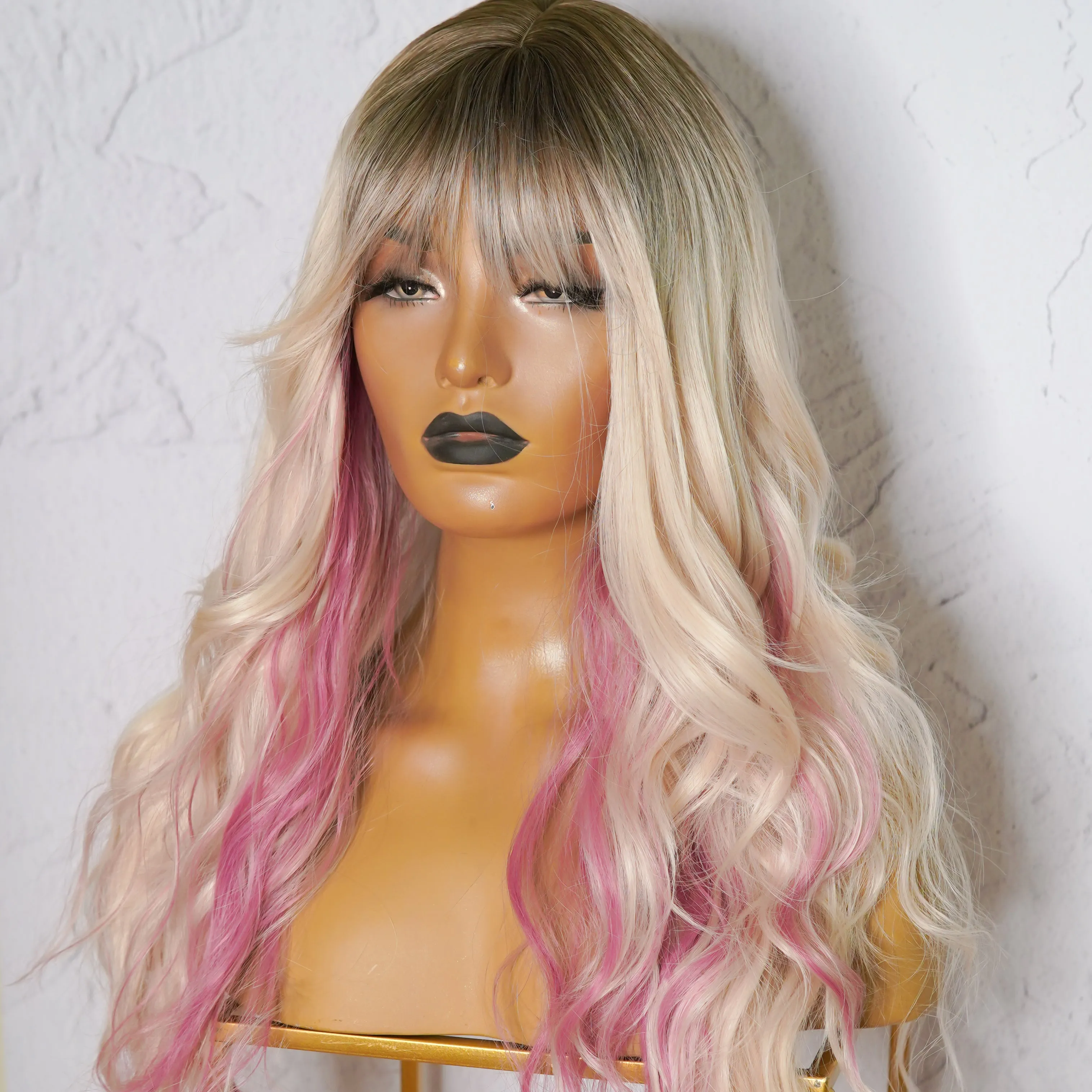 ELOWEN Mixed Pink 22" Fringe Wig