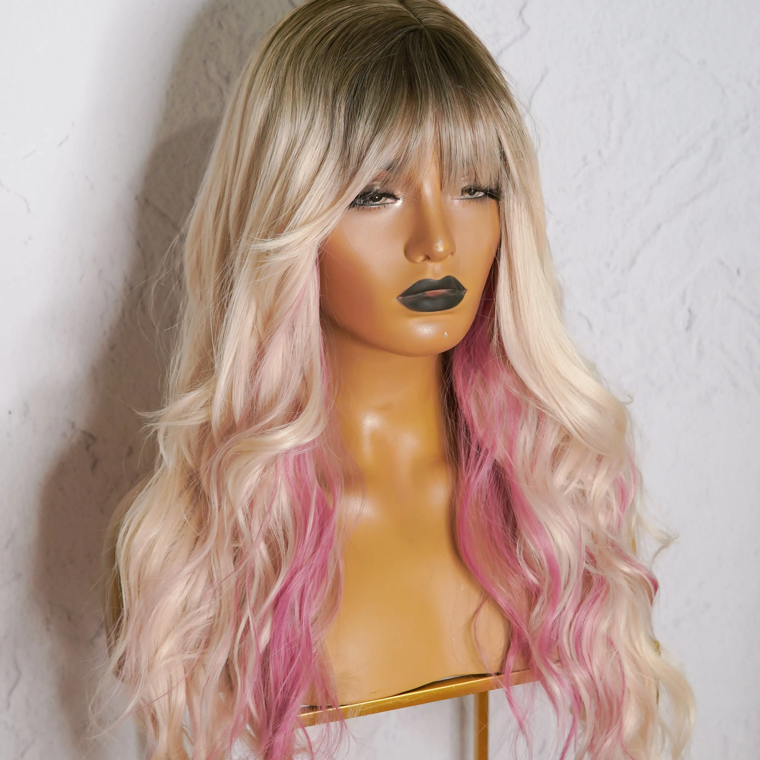 ELOWEN Mixed Pink 22" Fringe Wig