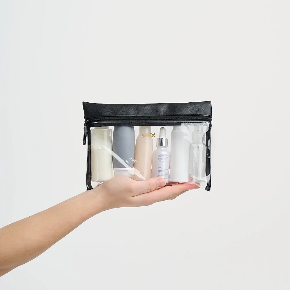 'Emma' 3 in 1 Hanging Wash Bag in Black