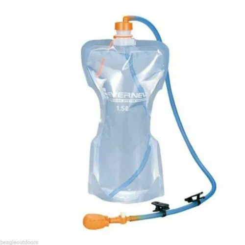 Evernew Hydration Tube w/Bite Valve Cover & Clip for Flexible Water Carry System