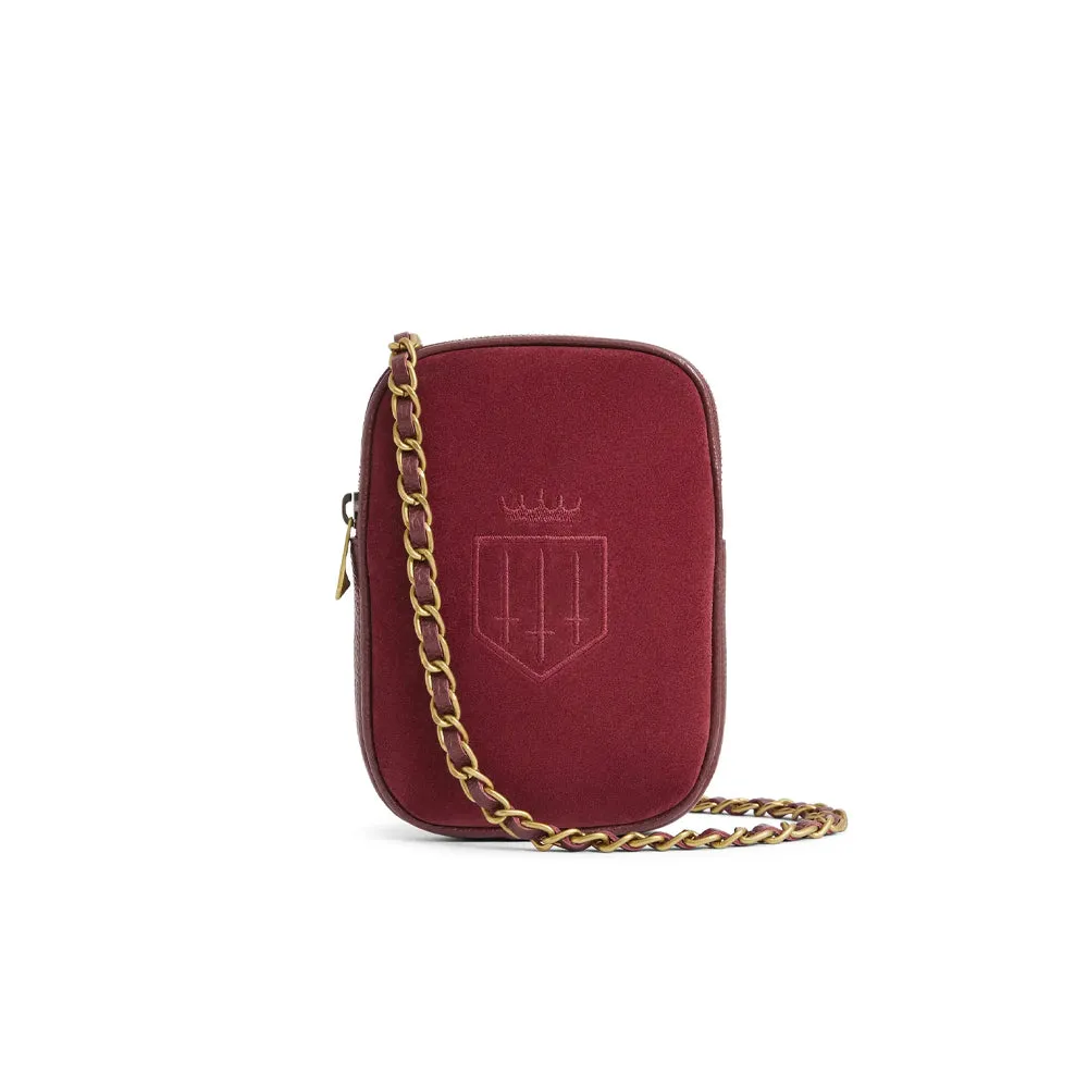 Fairfax & Favor Limited Edition Ruby Suede Mini Finsbury Cross Body Bag