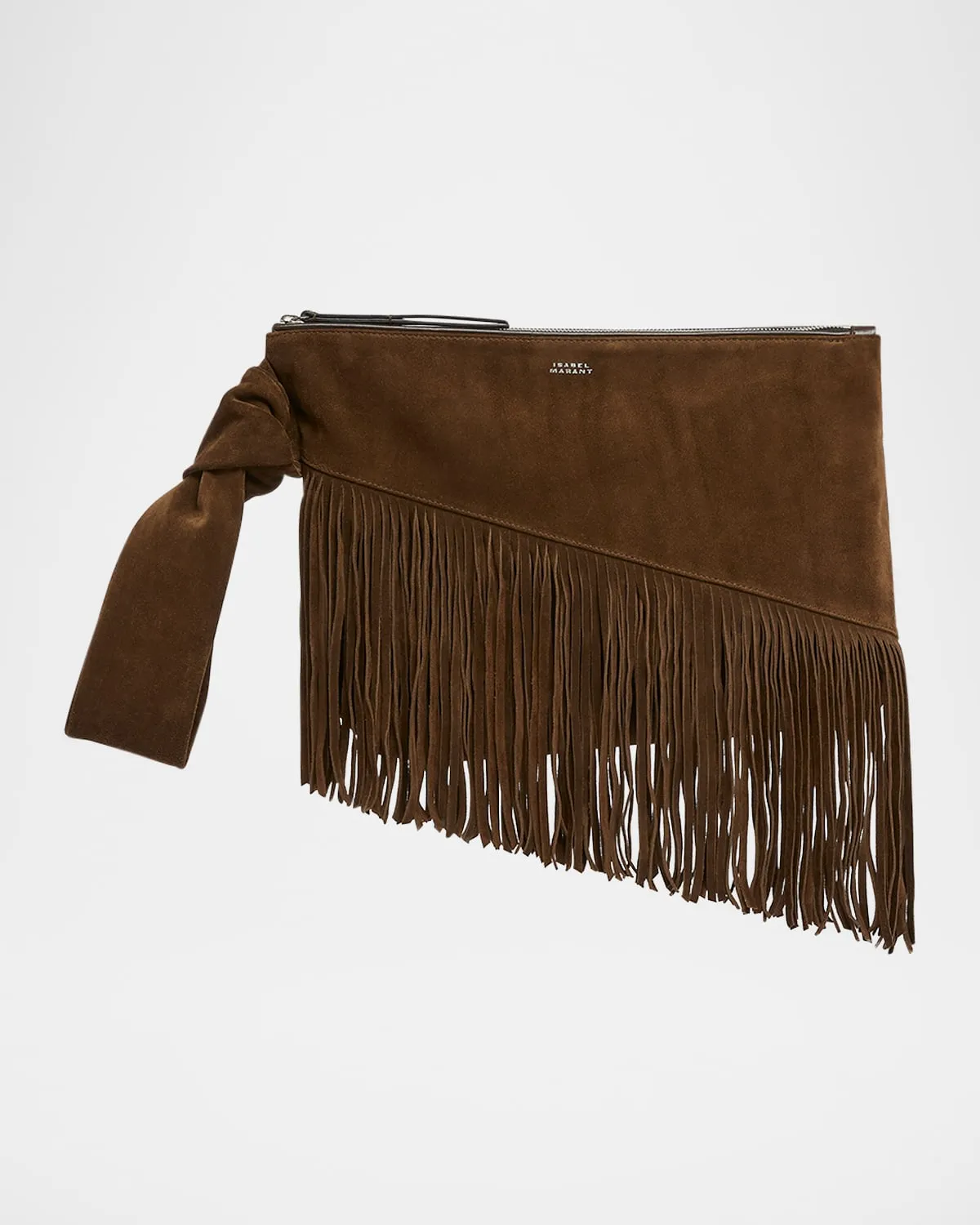 Faro Fringe Suede Clutch Bag