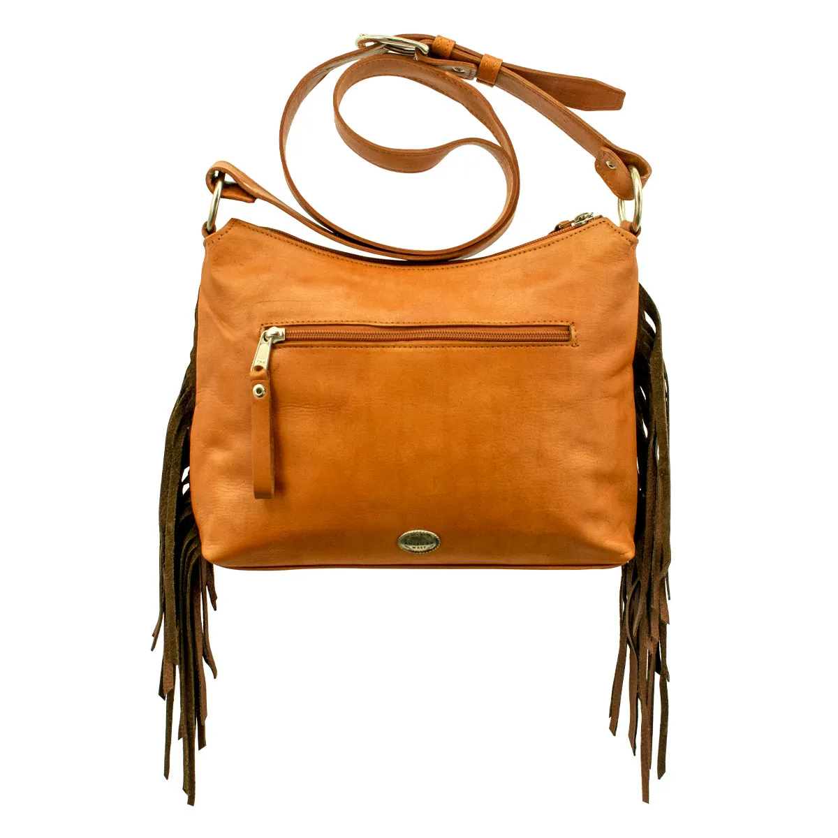 Friendship Arrows Zip Top Shoulder Bag - Natural Tan