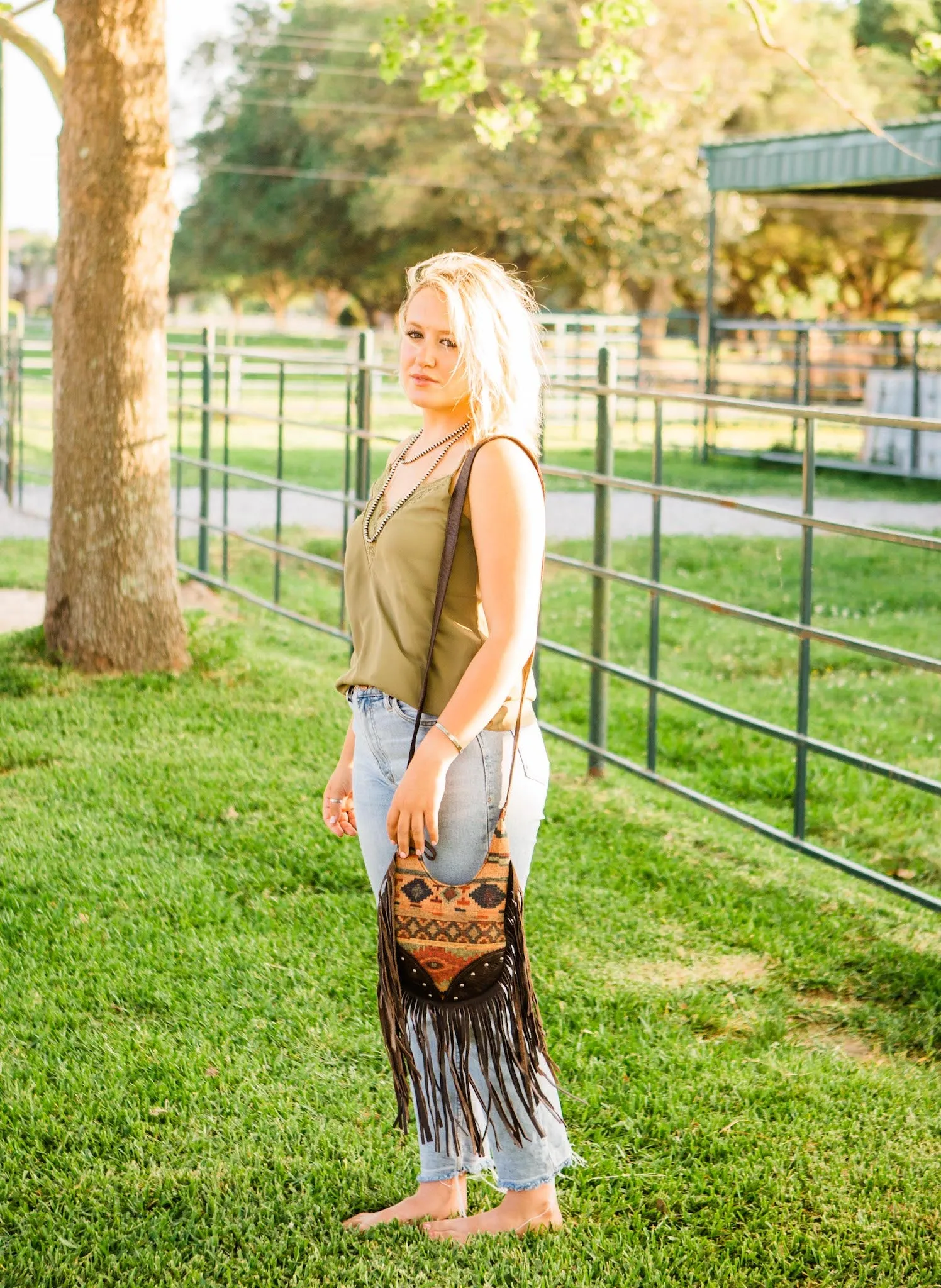 Fringed Cowgirl Hobo Crossbody