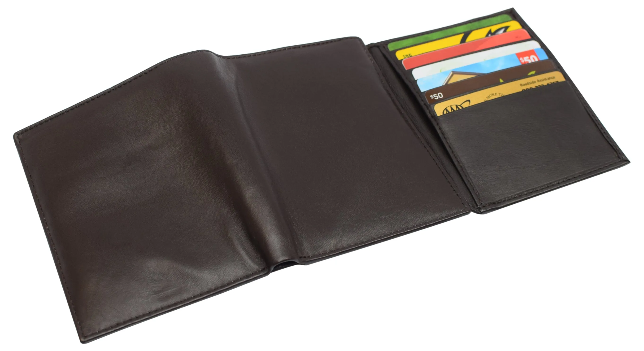 Genuine Leather European Style Large Hipster Bifold Mens Wallet RFID Blocking