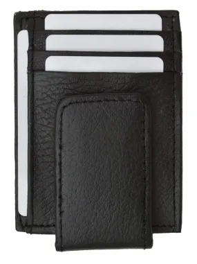 Genuine Leather Money Clip front pocket wallet with magnet clip and card ID Case 910E CF (C)