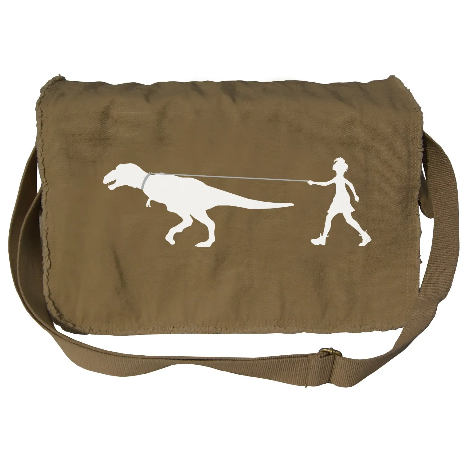 Girl Walking Dinosaur Messenger Bag - By Ex-Boyfriend