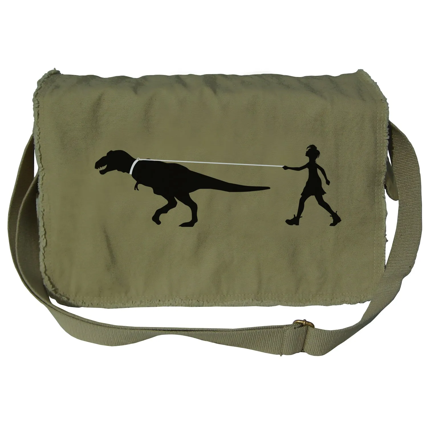 Girl Walking Dinosaur Messenger Bag - By Ex-Boyfriend