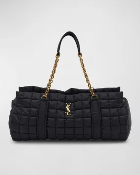 Gloria Travel YSL Duffel Bag in Quilted Nylon