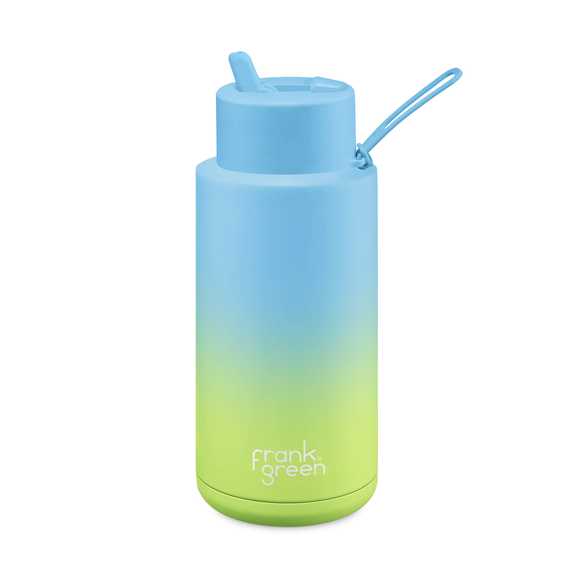 Gradient Ceramic Reusable Bottle 34oz / 1Lt Sky Blue