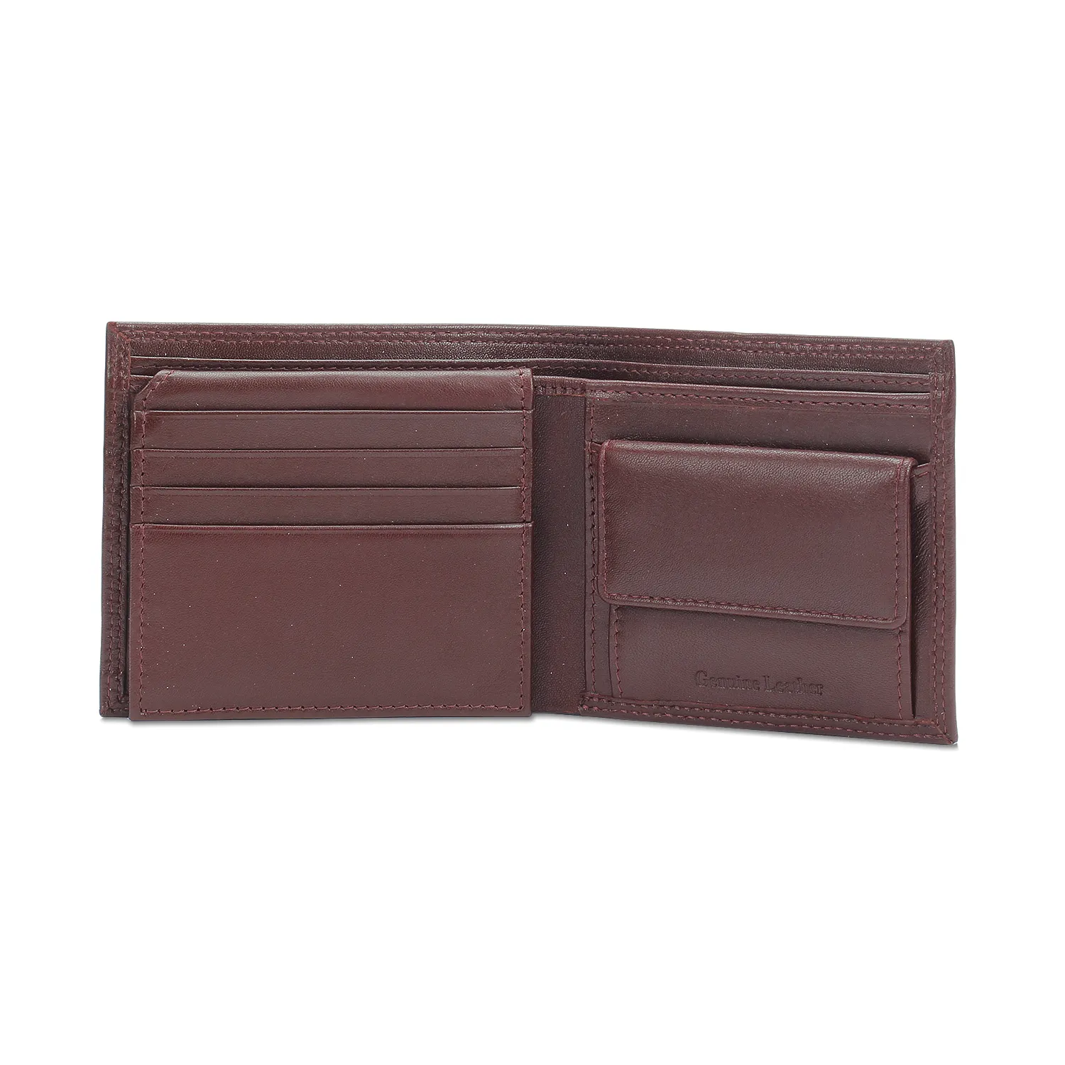 Grained Leather Bifold Wallet