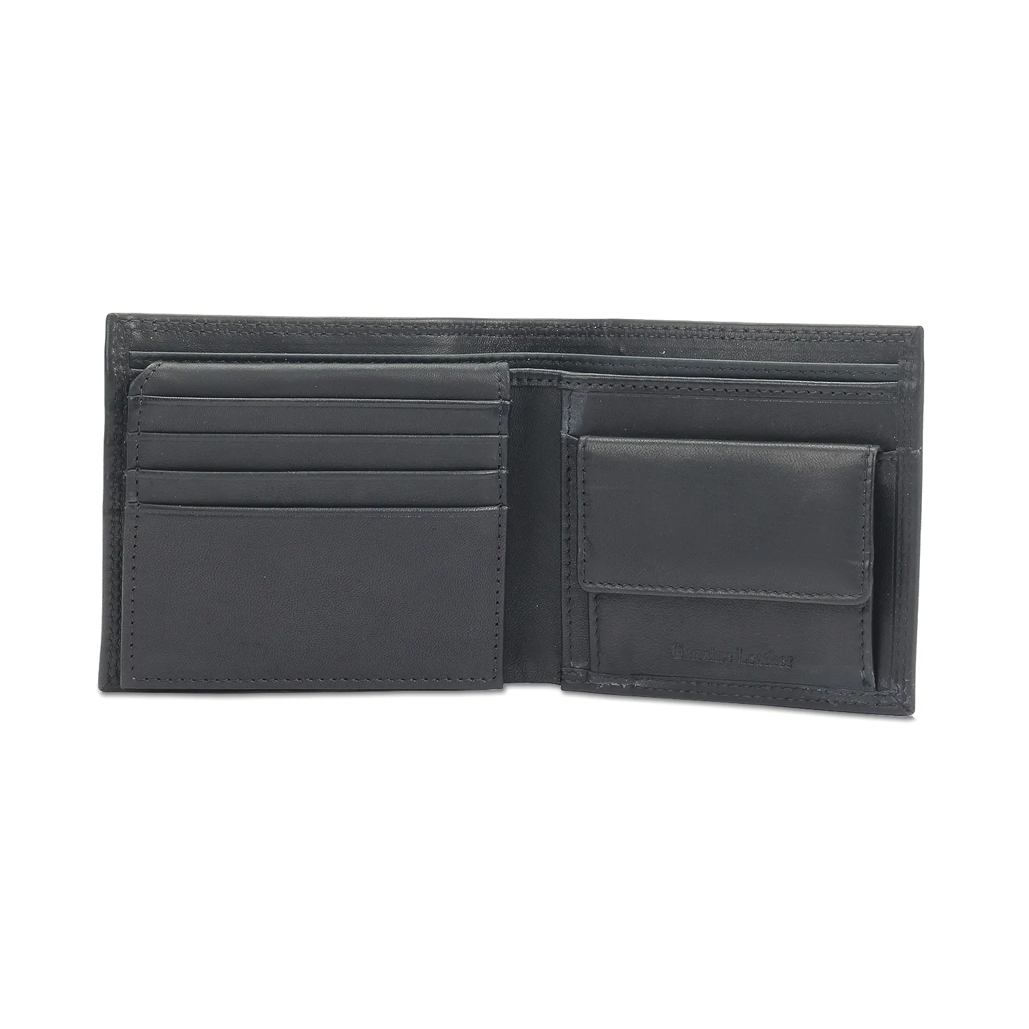 Grained Leather Bifold Wallet