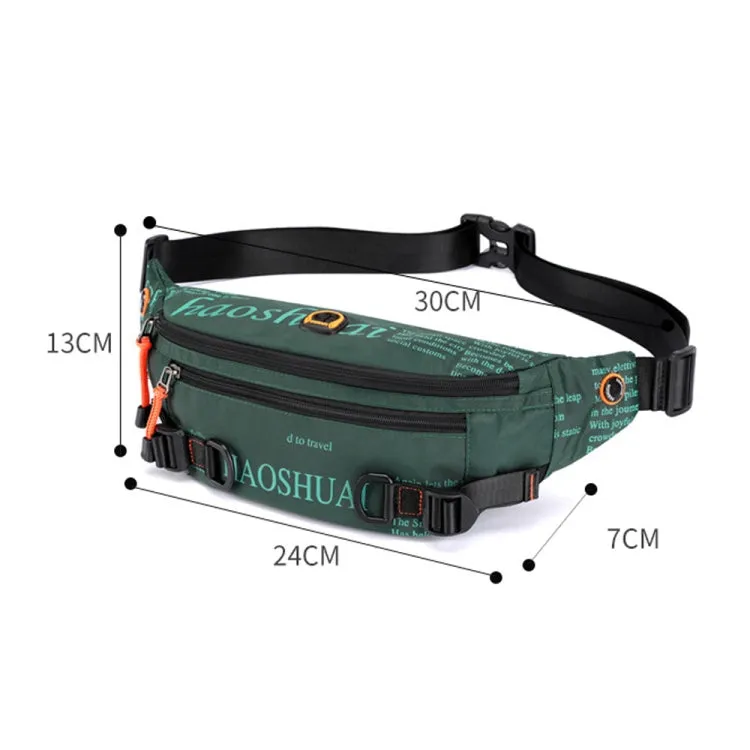 HAOSHUAI 5132 Outdoor Men Waist Bag Sports Running Chest Bag(Black)