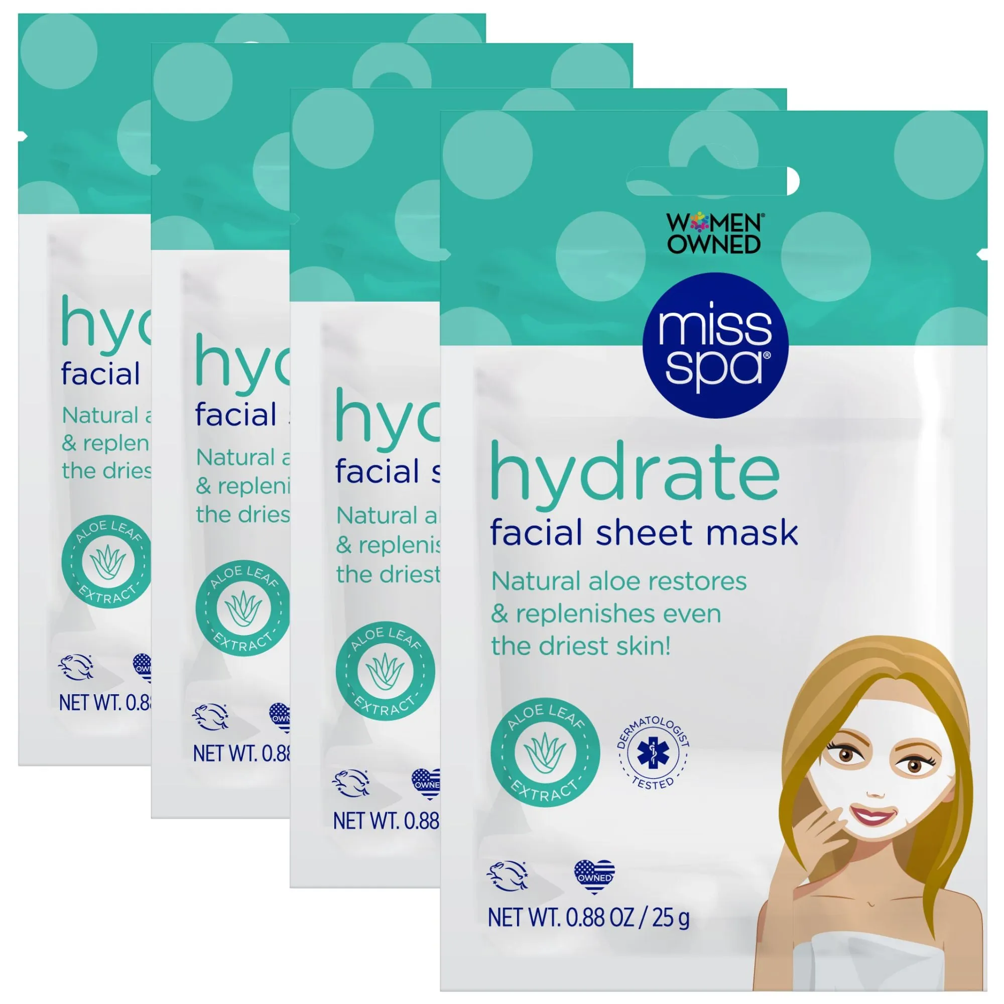 Hydrate Facial Sheet Mask 4 Pack