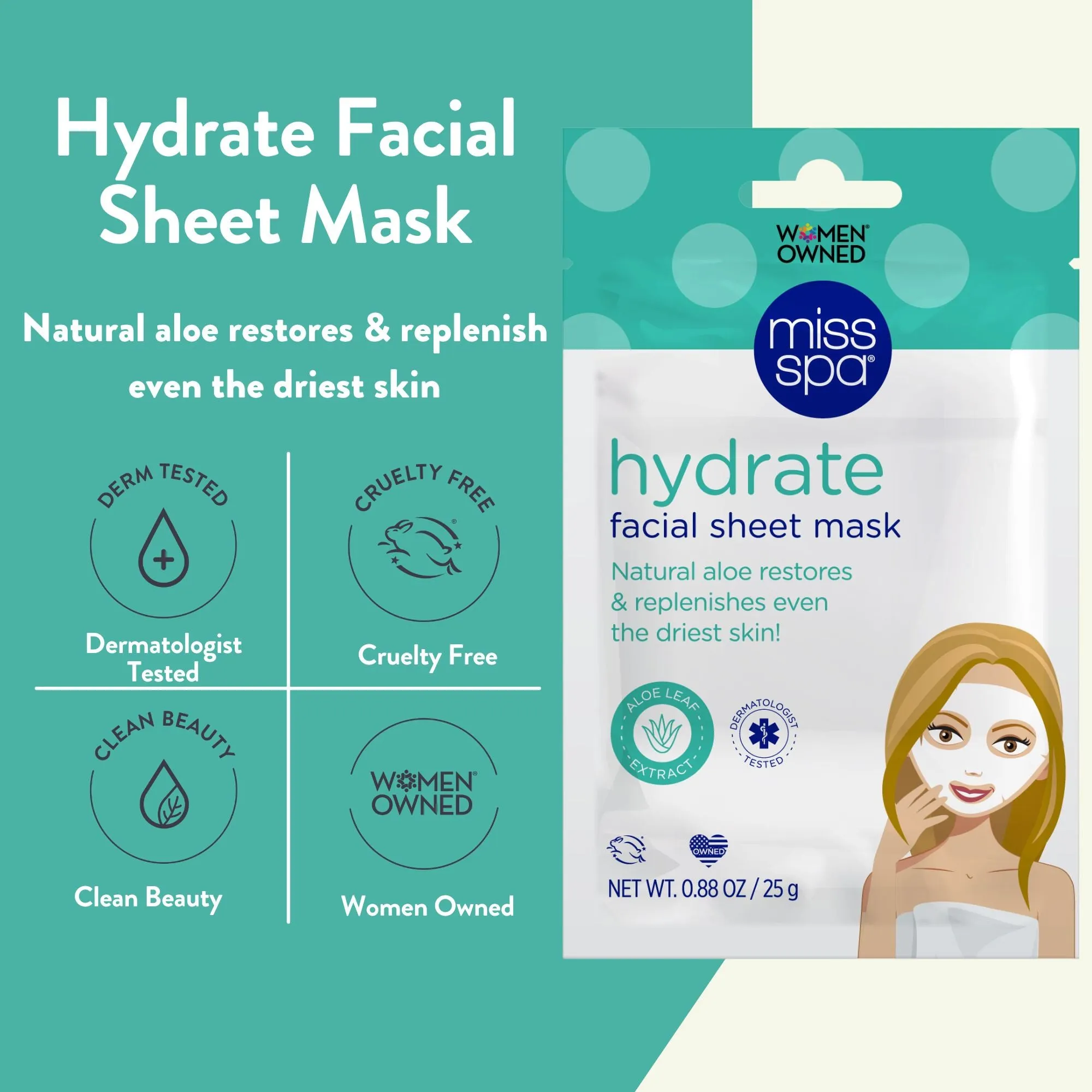 Hydrate Facial Sheet Mask 4 Pack