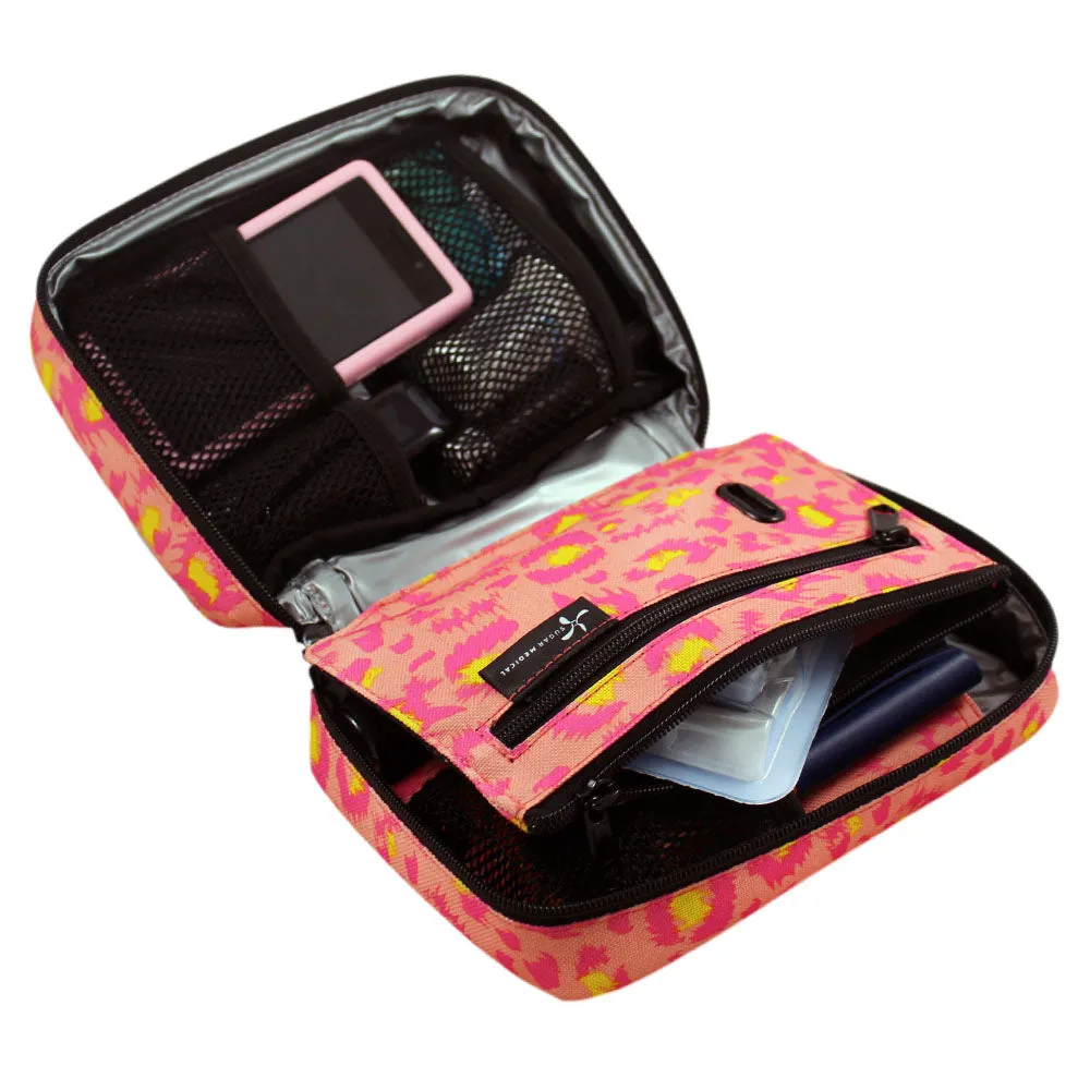 Insulated Diabetes Organizer- Wild Pink