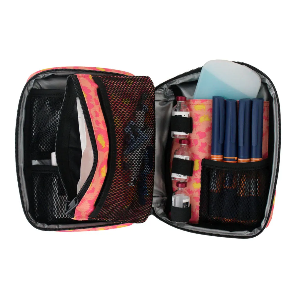 Insulated Diabetes Organizer- Wild Pink