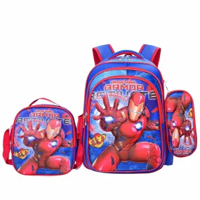 IRONMAN - Three Piece set Schoolbag Large capacity melody lightweight waterproof