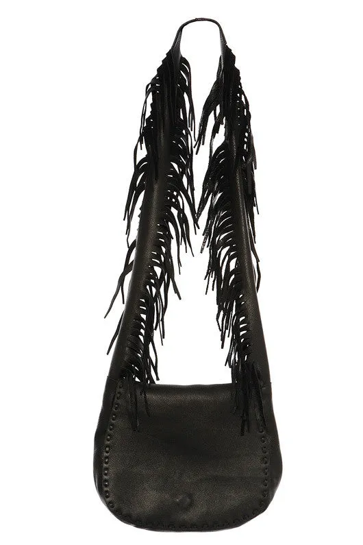 Jennifer Haley Boho Fringe Strap Shoulder Bag **Available in 3 Colors**