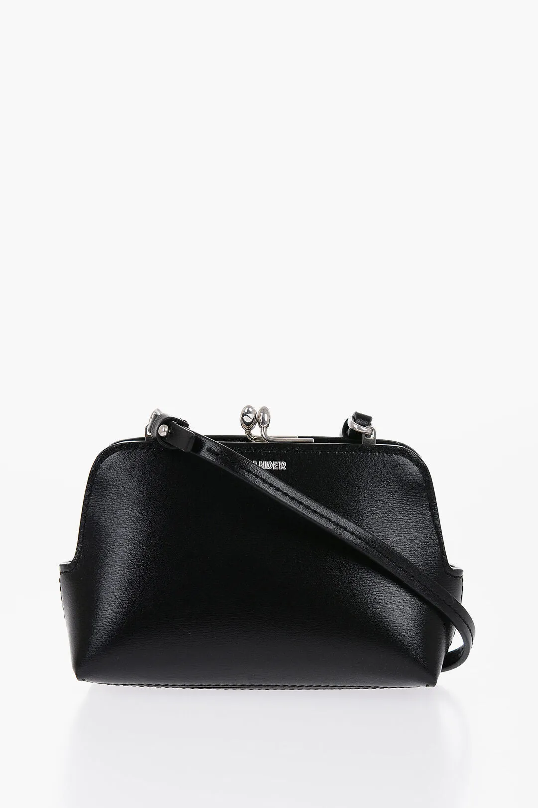 Jil Sander Leather Mini Crossbody Bag with Clip Clap Closure