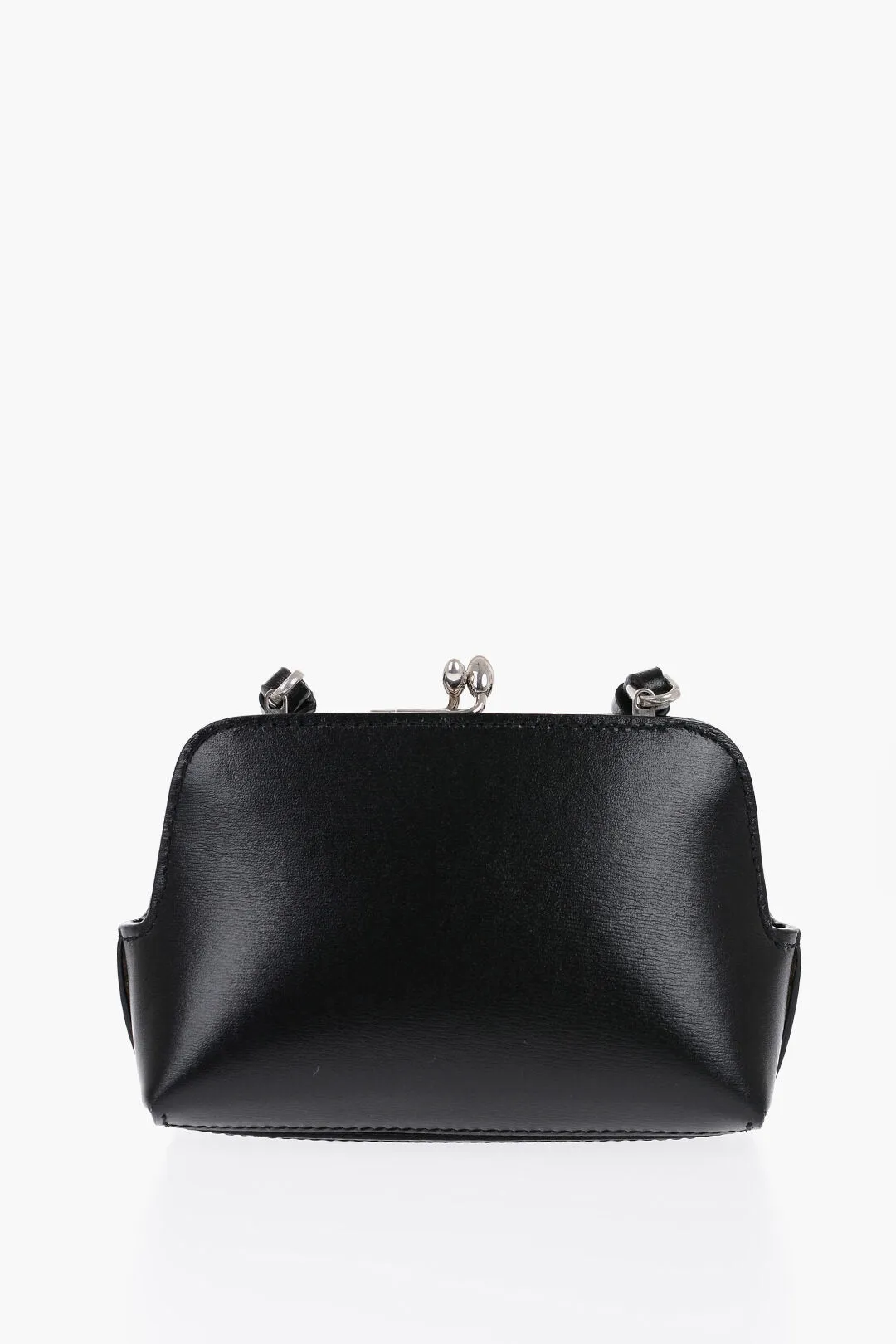 Jil Sander Leather Mini Crossbody Bag with Clip Clap Closure