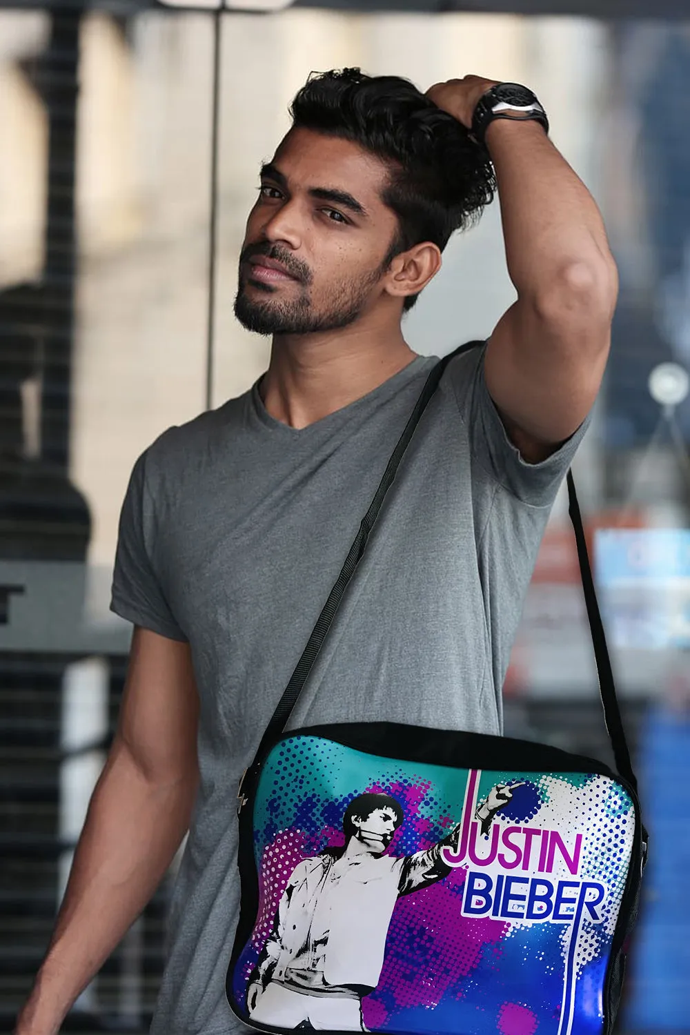 Justin Bieber Ionised Messenger Bag