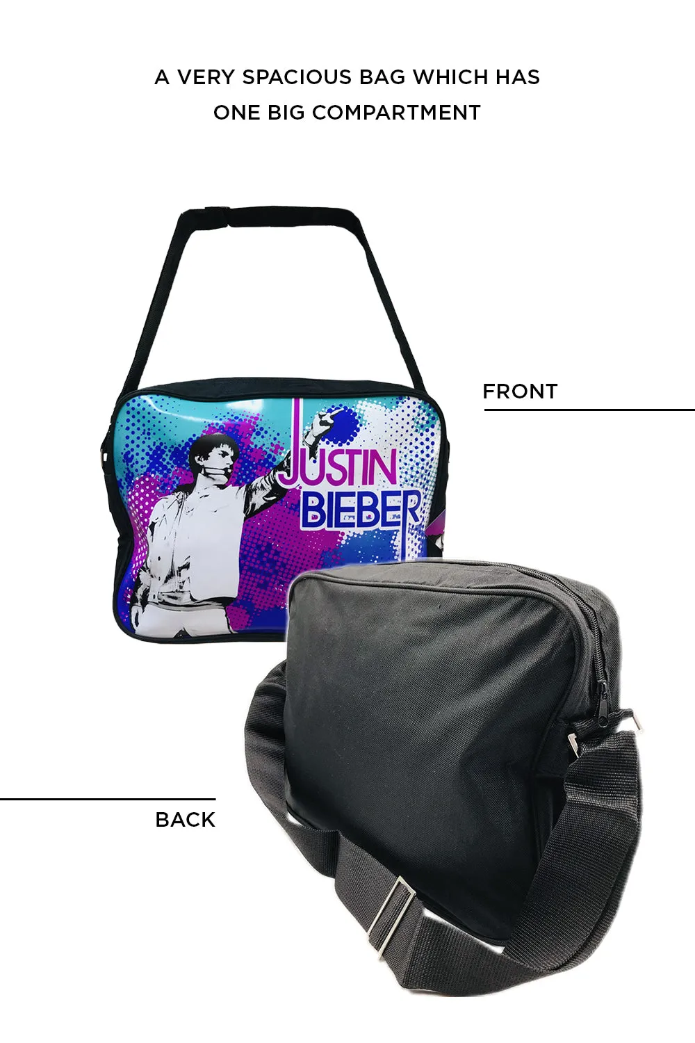 Justin Bieber Ionised Messenger Bag