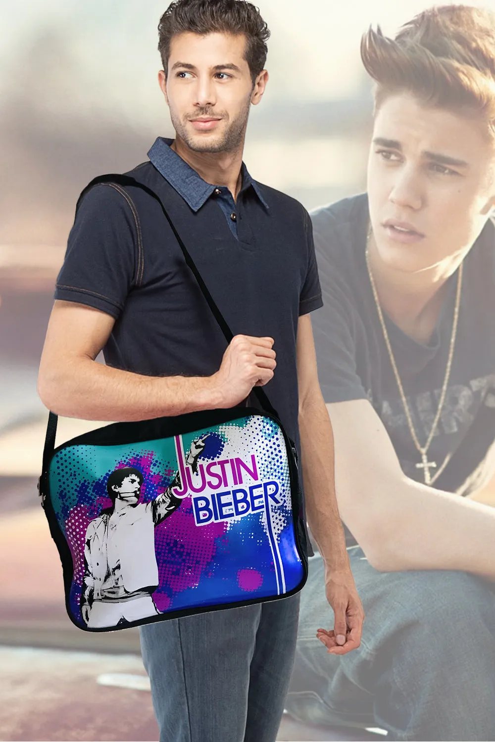 Justin Bieber Ionised Messenger Bag