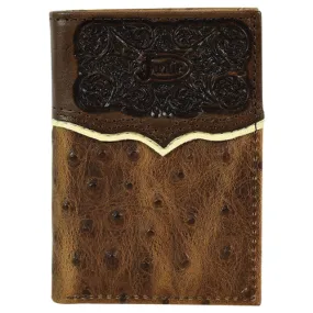 Justin Trifold Wallet Ostrich Print 2172765W2