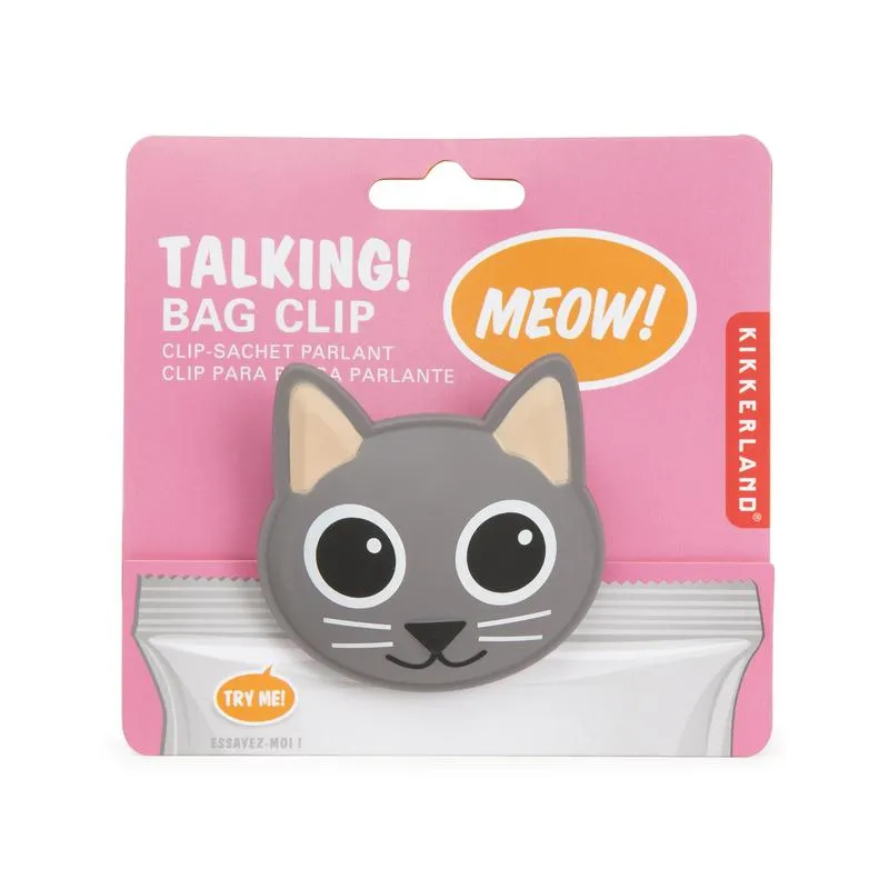 Kikkerland Talking Cat Bag Clip