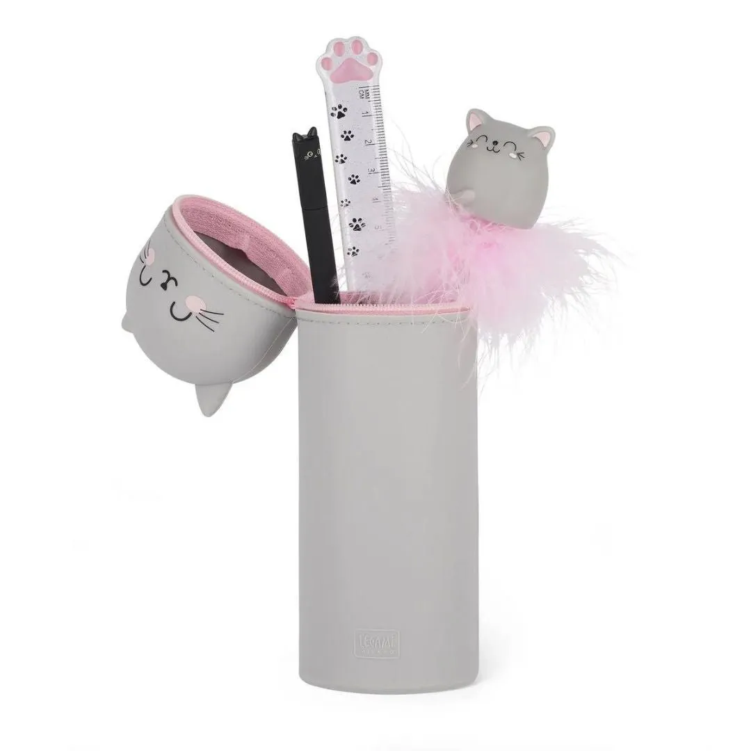 Kitty 2 in 1 Silicone Pencil Case