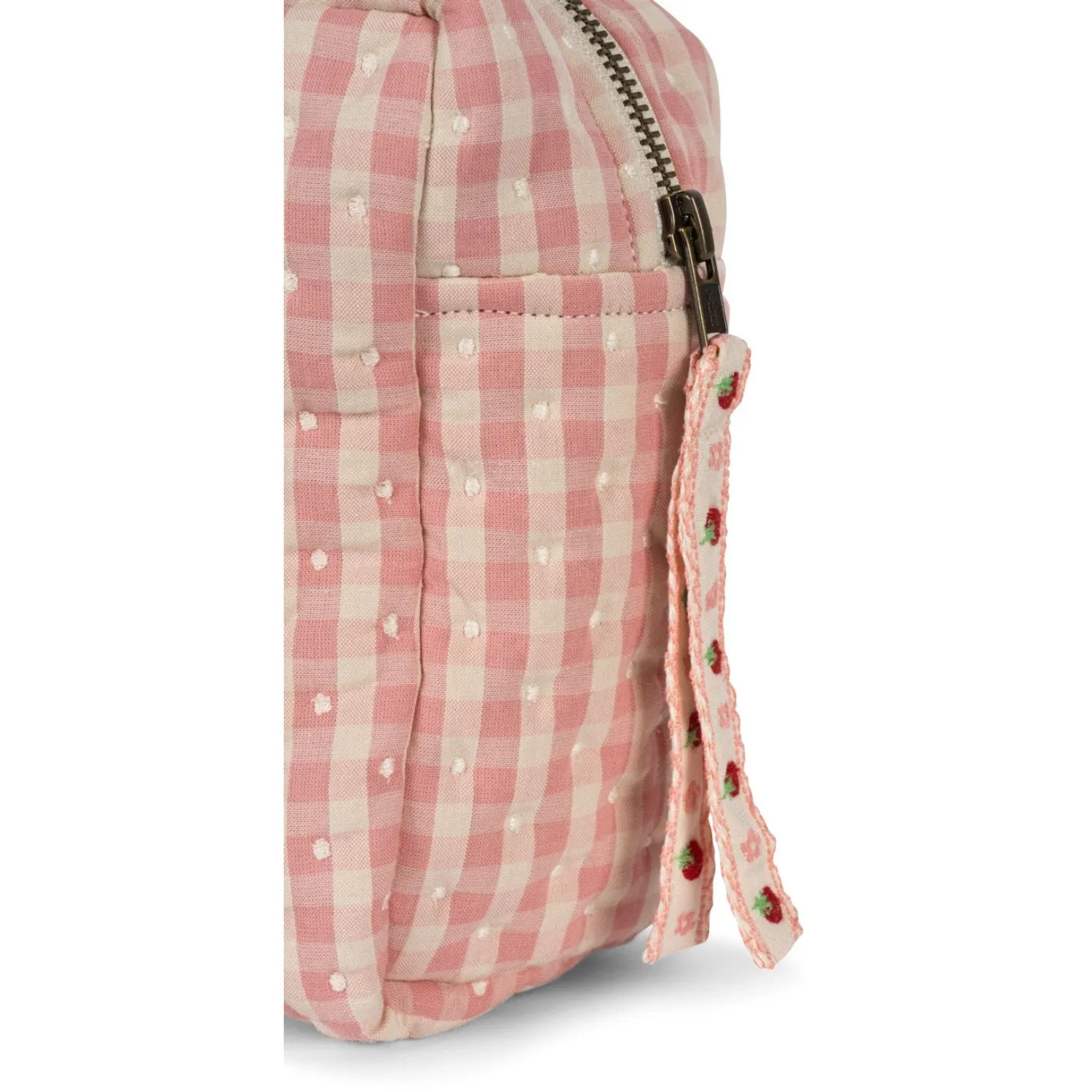 Konges Sløjd Powder Pink Check Seersucker Big Toiletry Bag