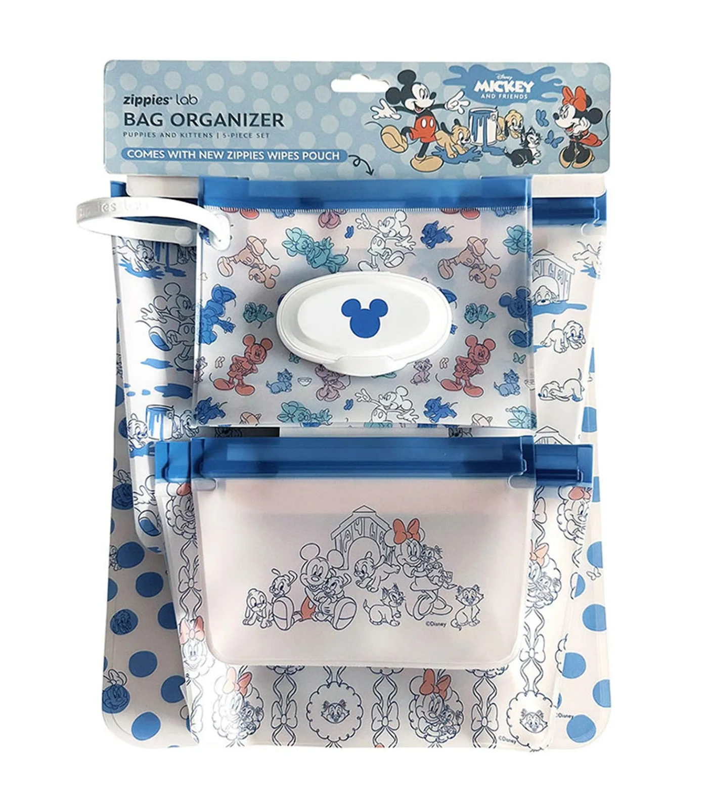 Lab Disney Puppies and Kittens 5-pc Bag Organizer Set