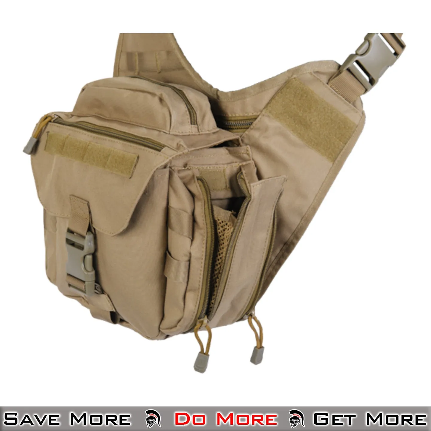 Lancer Tactical Messenger Bag (TAN) Tactical MOLLE Bag for Outdoor Use