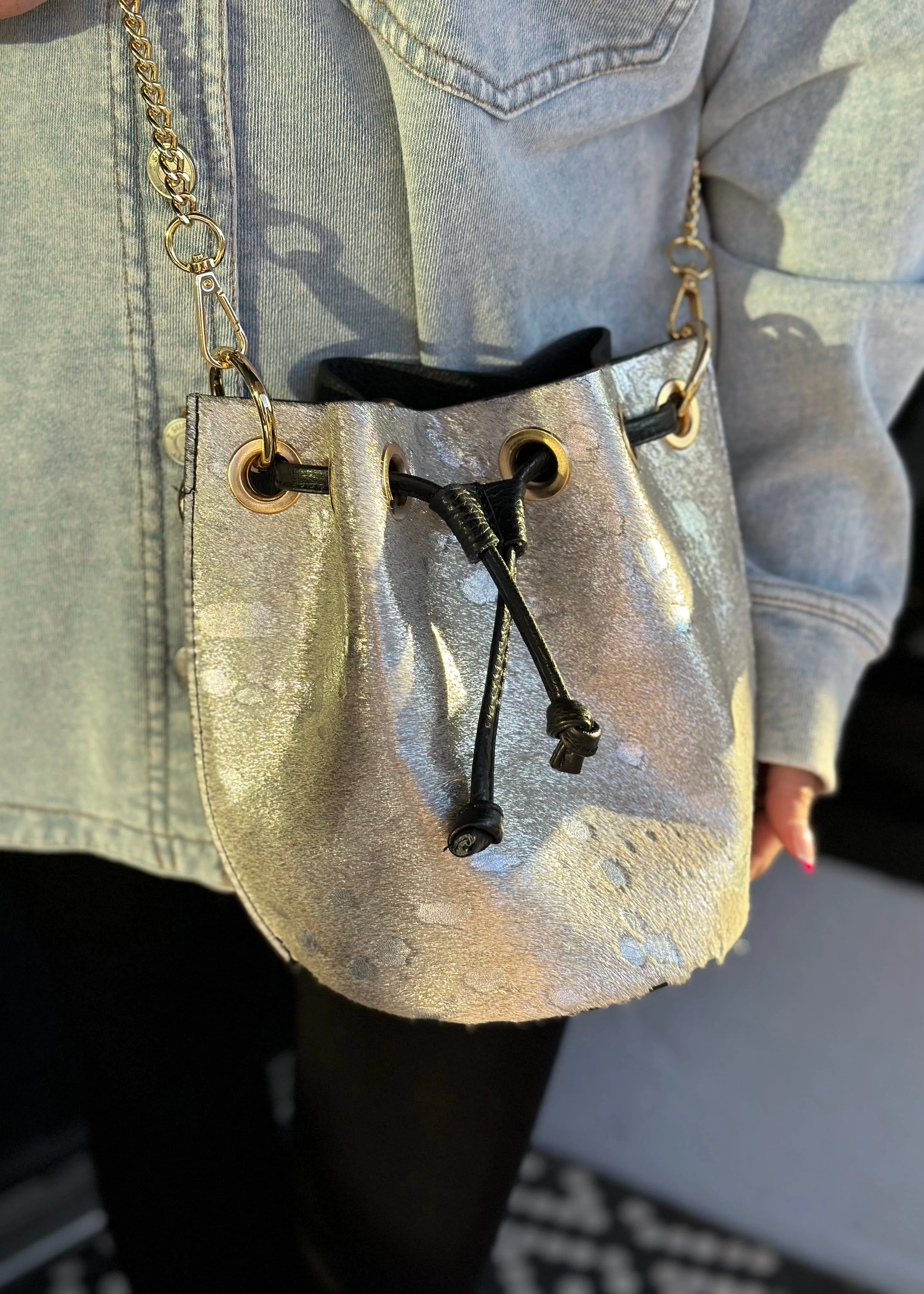 Leather Bucket Bag