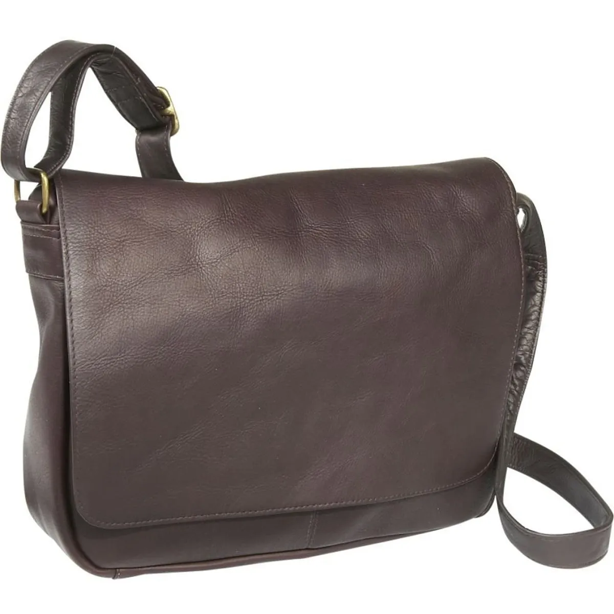 Ledonne Leather Full Flap Over Shoulder Bag