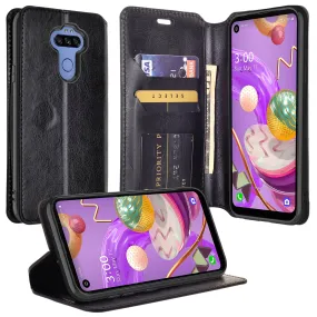 LG Aristo 5 Plus Case, Aristo 5 Plus Wallet Case, Pu Leather Wallet Case [Kickstand] with ID & Credit Card Slots for Aristo 5 Plus  - Black