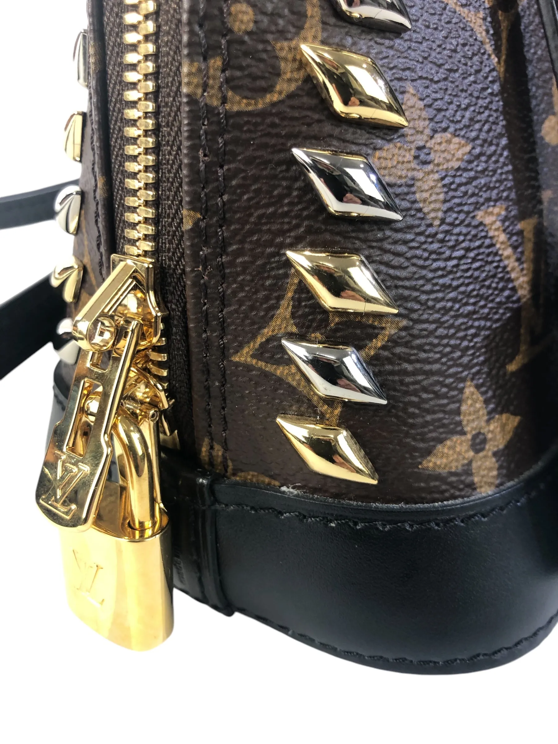 Limited Edition Macassar Studded Monogram Alma BB